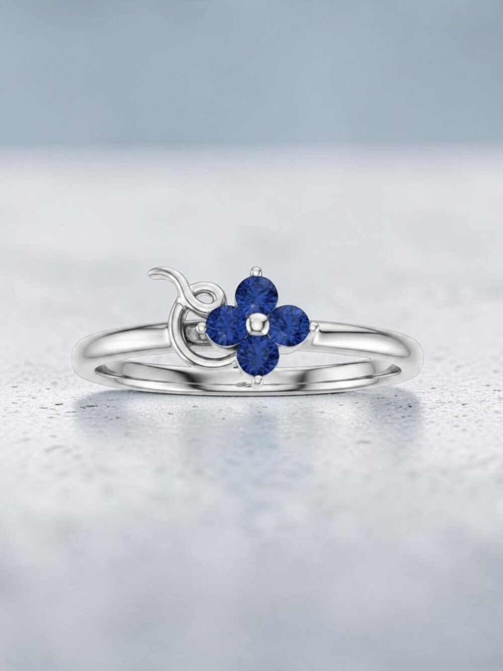 Natural Certified Ceylon Blue Sapphire Gemstone 925 Sterling Silver Ring Size 7